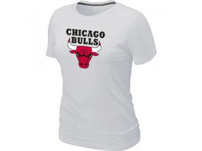 Womens NBA Chicago Bulls Big & Tall Primary Logo White T-Shirt