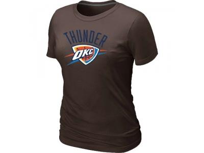 Womens NBA Oklahoma City Thunder Big & Tall Primary Logo Brown T-Shirt Womens NBA Oklahoma City Thunder Big & Tall Primary Logo Brown T-Shirt