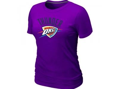 Womens NBA Oklahoma City Thunder Big & Tall Primary Logo Purple T-Shirt Womens NBA Oklahoma City Thunder Big & Tall Primary Logo Purple T-Shirt