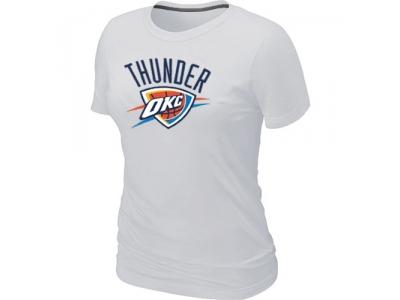 Womens NBA Oklahoma City Thunder Big & Tall Primary Logo White T-Shirt Womens NBA Oklahoma City Thunder Big & Tall Primary Logo White T-Shirt