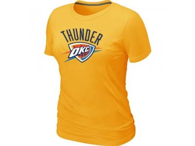 Womens NBA Oklahoma City Thunder Big & Tall Primary Logo Yellow T-Shirt Womens NBA Oklahoma City Thunder Big & Tall Primary Logo Yellow T-Shirt