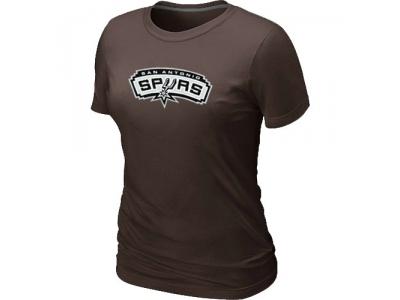Womens NBA San Antonio Spurs Big & Tall Primary Logo Brown T-Shirt