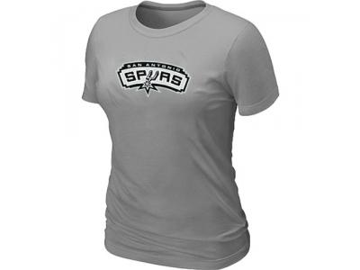 Womens NBA San Antonio Spurs Big & Tall Primary Logo L.Grey T-Shirt