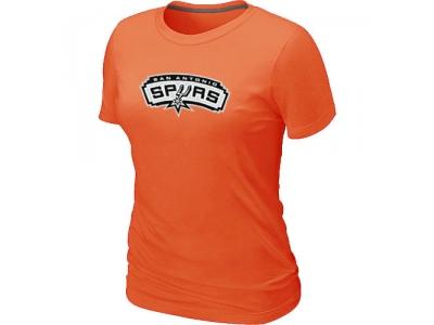 Womens NBA San Antonio Spurs Big & Tall Primary Logo Orange T-Shirt