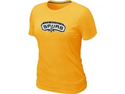 Womens NBA San Antonio Spurs Big & Tall Primary Logo Yellow T-Shirt