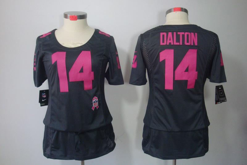 Womens NEW Cincinnati Bengals 14 Andy Dalton Elite breast Cancer Awareness pink Jerseys