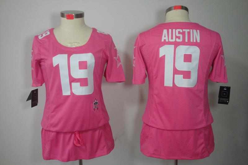 Womens NEW Dallas cowboys 19 Austin Elite breast Cancer Awareness Pink Jerseys