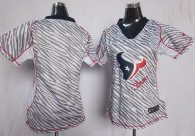 Womens NEW Houston Texans Blank FEM FAN Zebra NFL Jerseys