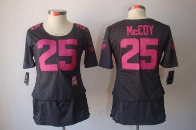 Womens NEW Philadelphia Eagles #25 LeSean McCoy Elite breast Cancer Awareness Dark Grey Jerseys
