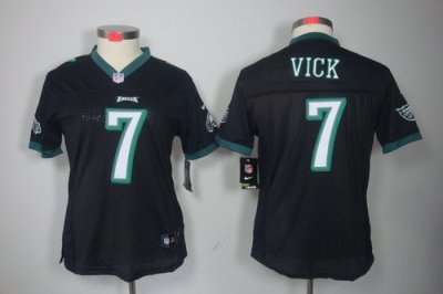 Womens NEW Philadelphia Eagles 7 Michael Vick Black Jerseys