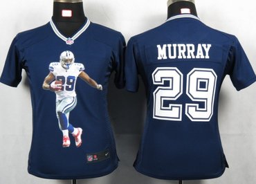 Womens NEW NFL Dallas Cowboys 29 Murray Blue Portrait Fashion Game Jerseys