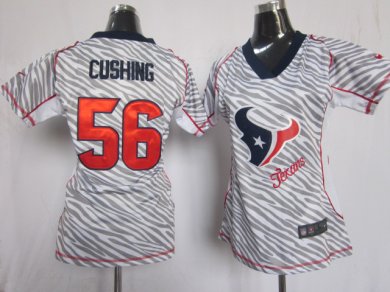 Womens New NFL Jerseys Houston Texans 56 Cushing Zebra