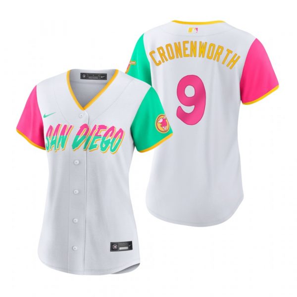 Womens San Diego Padres Jake Cronenworth White City Connect Stitched Jersey Womens San Diego Padres Jake Cronenworth White City Connect Stitched Jersey