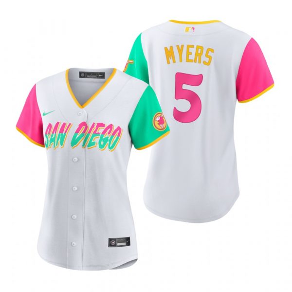 Womens San Diego Padres Wil Myers White City Connect Stitched Jersey Womens San Diego Padres Wil Myers White City Connect Stitched Jersey