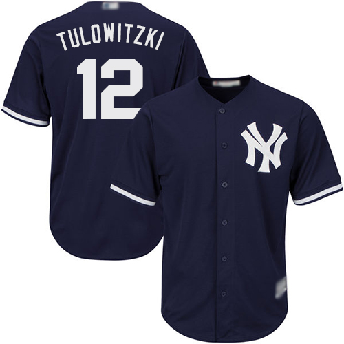 Yankees #12 Troy Tulowitzki Navy blue Cool Base Stitched Youth Baseball Jersey Yankees #12 Troy Tulowitzki Navy blue Cool Base Stitched Youth Baseball Jersey