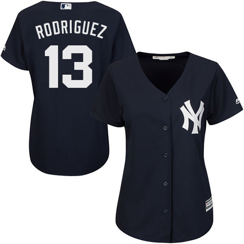 Yankees #13 Alex Rodriguez Navy Blue Alternate Women's Stitched MLB Jersey Yankees #13 Alex Rodriguez Navy Blue Alternate Women's Stitched MLB Jersey