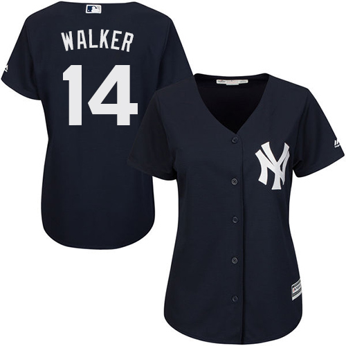 Yankees #14 Neil Walker Navy Blue Alternate Women's Stitched MLB Jersey Yankees #14 Neil Walker Navy Blue Alternate Women's Stitched MLB Jersey