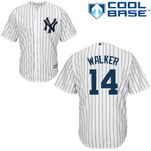 Yankees #14 Neil Walker White Cool Base Stitched Youth Baseball Jersey