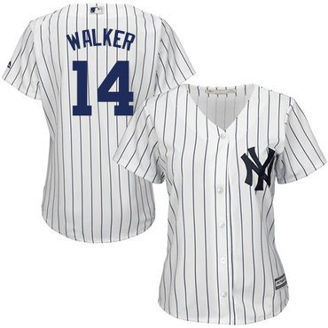Yankees #14 Neil Walker White Strip Home Women's Stitched MLB Jersey Yankees #14 Neil Walker White Strip Home Women's Stitched MLB Jersey