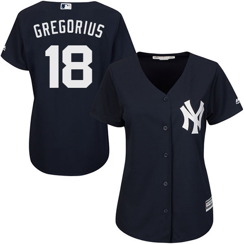 Yankees #18 Didi Gregorius Navy Blue Alternate Women's Stitched MLB Jersey Yankees #18 Didi Gregorius Navy Blue Alternate Women's Stitched MLB Jersey