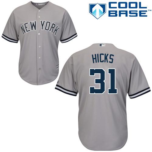 Yankees #31 Aaron Hicks Grey Cool Base Stitched Youth MLB Jersey Yankees #31 Aaron Hicks Grey Cool Base Stitched Youth MLB Jersey