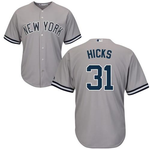 Yankees #31 Aaron Hicks Grey Cool Base Stitched Youth MLB Jersey Yankees #31 Aaron Hicks Grey Cool Base Stitched Youth MLB Jersey