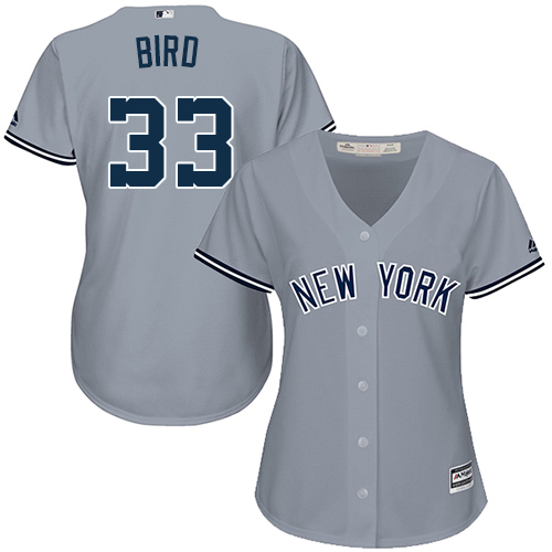Yankees #33 Greg Bird Grey Road Women's Stitched MLB Jersey Yankees #33 Greg Bird Grey Road Women's Stitched MLB Jersey