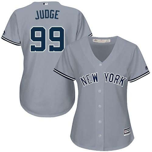 Yankees #99 Aaron Judge Grey Road Women's Stitched MLB Jersey Yankees #99 Aaron Judge Grey Road Women's Stitched MLB Jersey