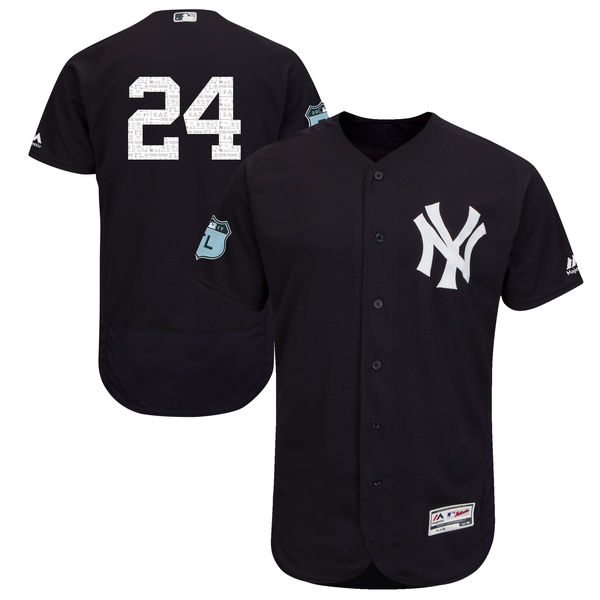 Yankees 24 Gary Sanchez Navy 2017 Spring Training Flexbase Jersey