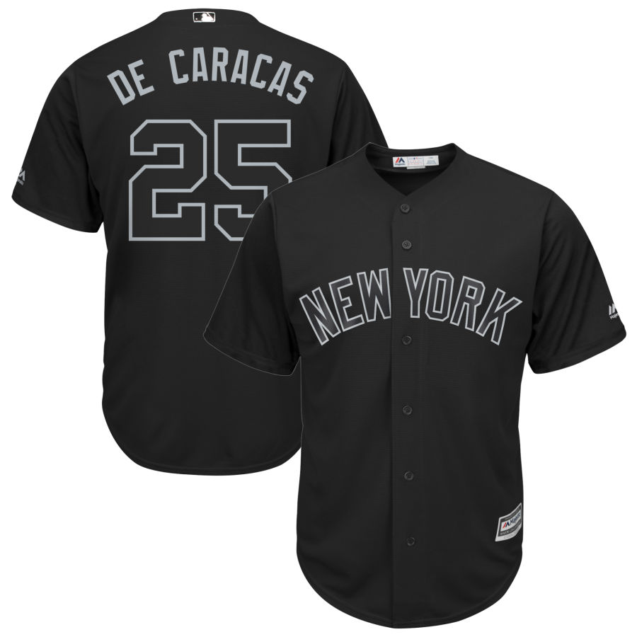 Yankees 25 Gleyber Torres De Caracas Black 2019 Players' Weekend Player Jersey