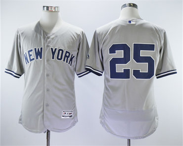 Yankees 25 Gleyber Torres Gray Flexbase Jersey