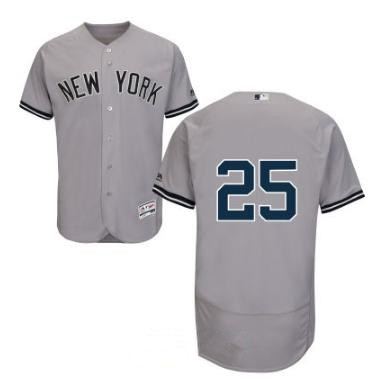 Yankees 25 Gleyber Torres Gray Flexbase Jersey