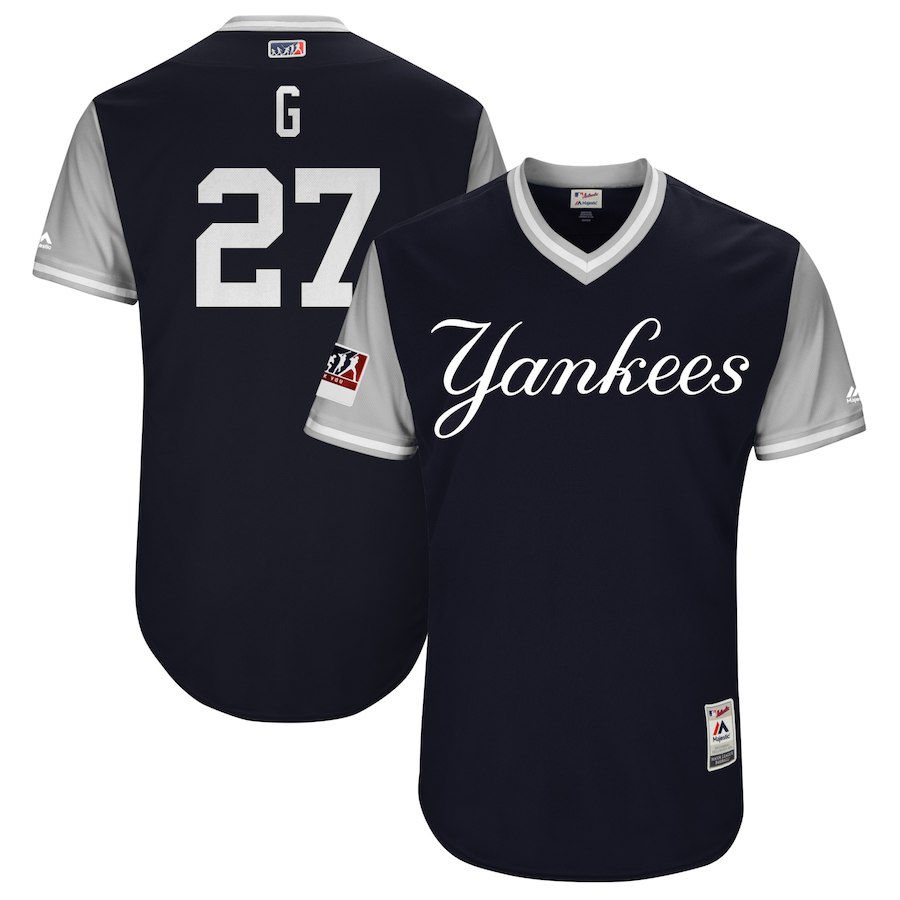 Yankees 27 Giancarlo Stanton G Navy 2018 Players' Weekend Authentic Team Jersey