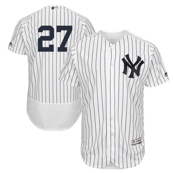 Yankees 27 Giancarlo Stanton White Flexbase Jersey