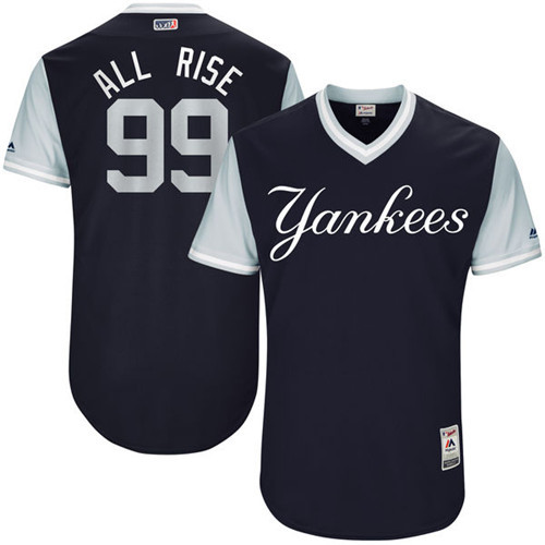 Yankees 99 Aaron Judge All Rise Majestic Navy 2017 Players Weekend Jersey
