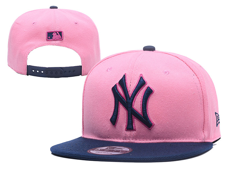 Yankees Fresh Logo Pink Adjustable Hat YD