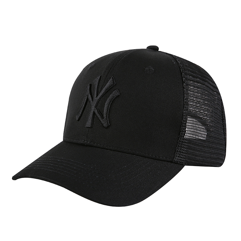 Yankees Team Logo Black Peaked Adjustable Hat TX