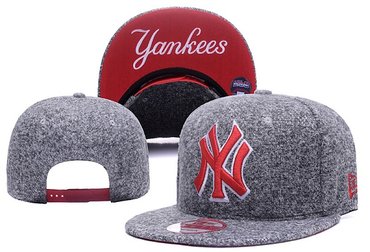 Yankees Team Logo Gray Snapback Adjustable Hat