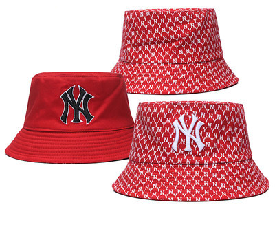 Yankees Team Logo Red Double Side Wide Brim Hat SG