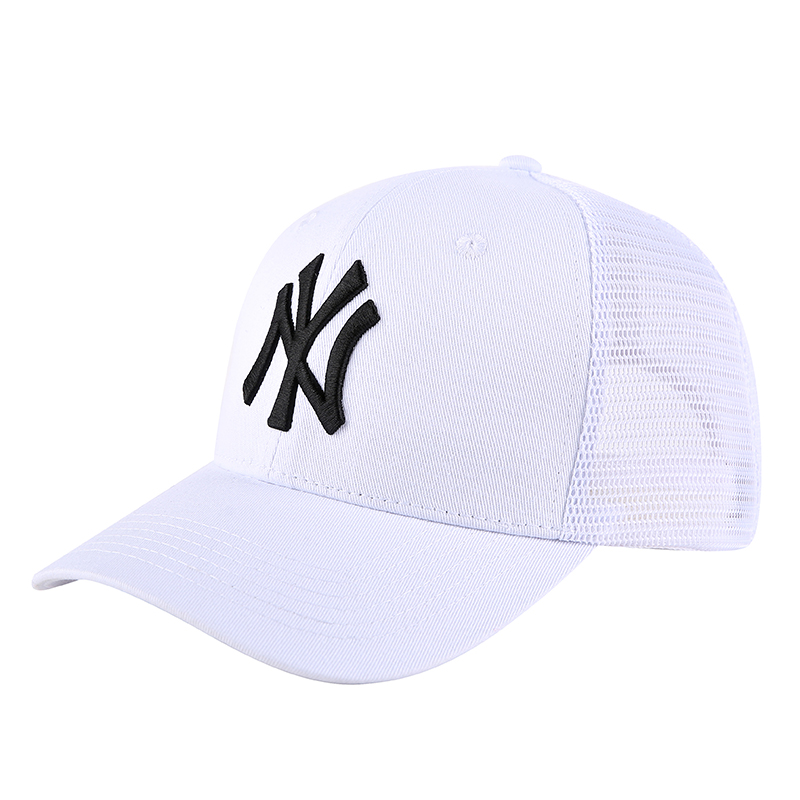 Yankees Team Logo White Peaked Adjustable Hat TX