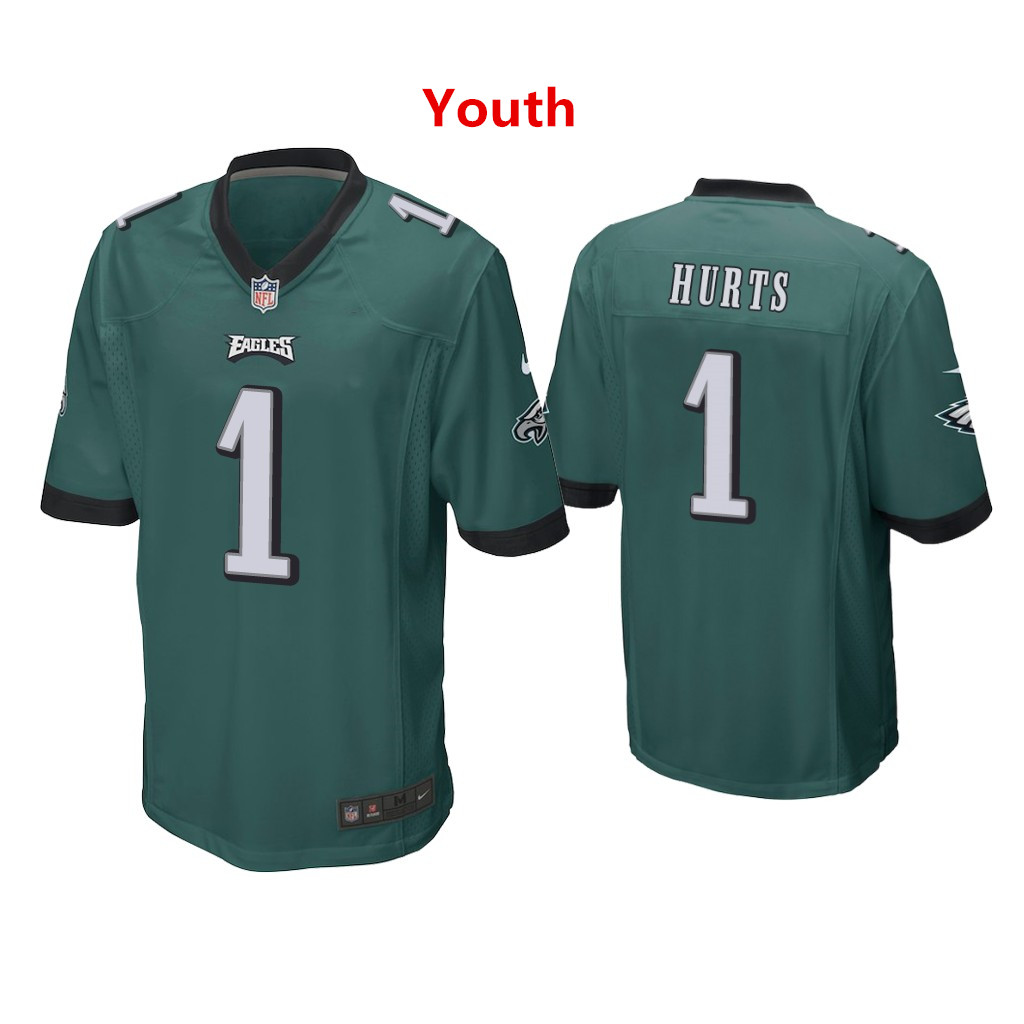 Youth #1 Jalen Hurts Eagles Jersey Green Jersey Youth #1 Jalen Hurts Eagles Jersey Green Jersey