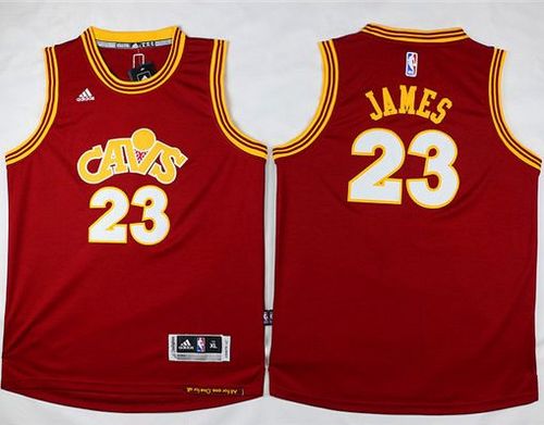 Youth  Cavaliers #23 LeBron James Red Wine Alternate Climacool Stitched NBA Jersey