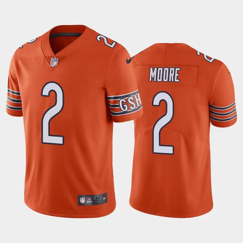 Youth Chicago Bears #2 D.J. Moore Orange Vapor Untouchable Stitched Football Jersey Youth Chicago Bears #2 D.J. Moore Orange Vapor Untouchable Stitched Football Jersey