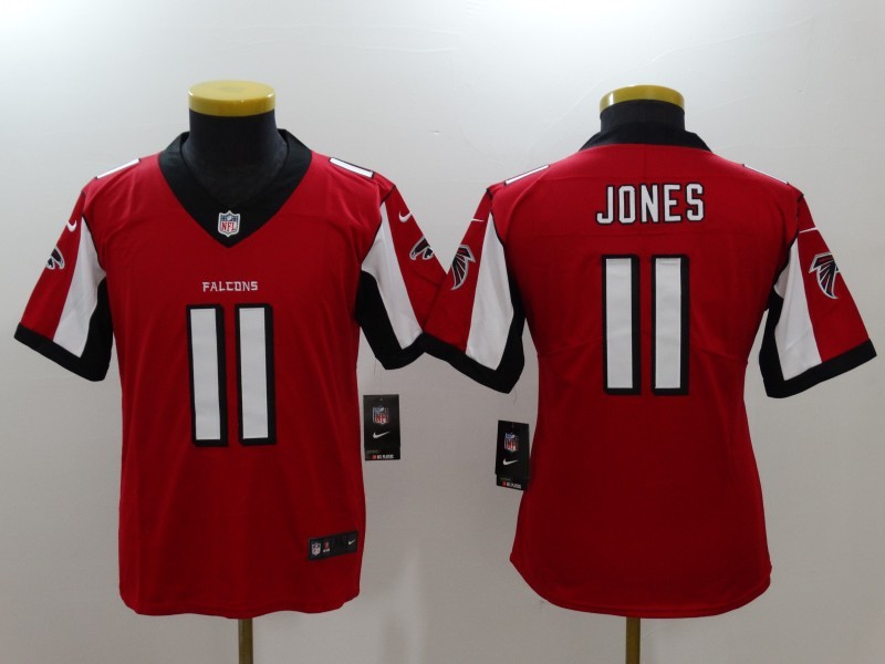 Youth  Nike Falcons 11 Julio Jones Red Vapor Untouchable Limited Jersey