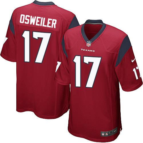 Youth  Nike Texans #17 Brock Osweiler Red Alternate Stitched NFL Elite Jersey
