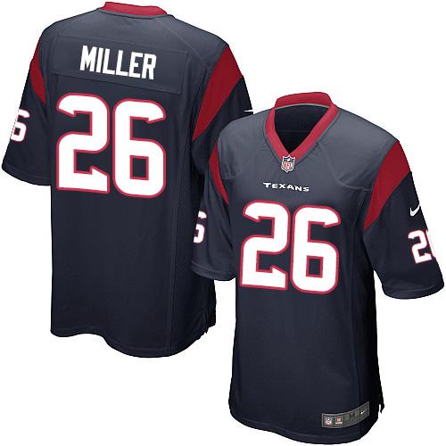 Youth  Nike Texans #26 Lamar Miller Navy Blue Team Color Stitched NFL Elite Jersey
