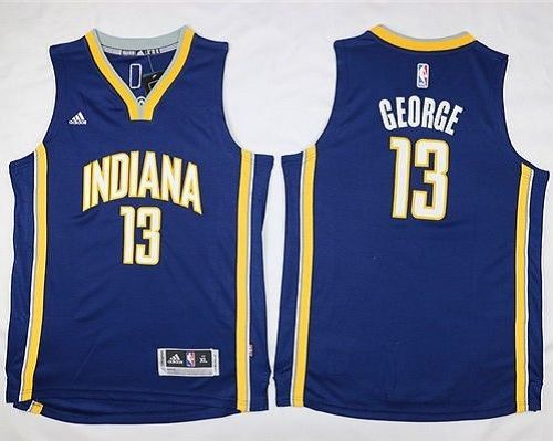 Youth Pacers #13 Paul George Navy Blue Stitched NBA Jersey Youth Pacers #13 Paul George Navy Blue Stitched NBA Jersey