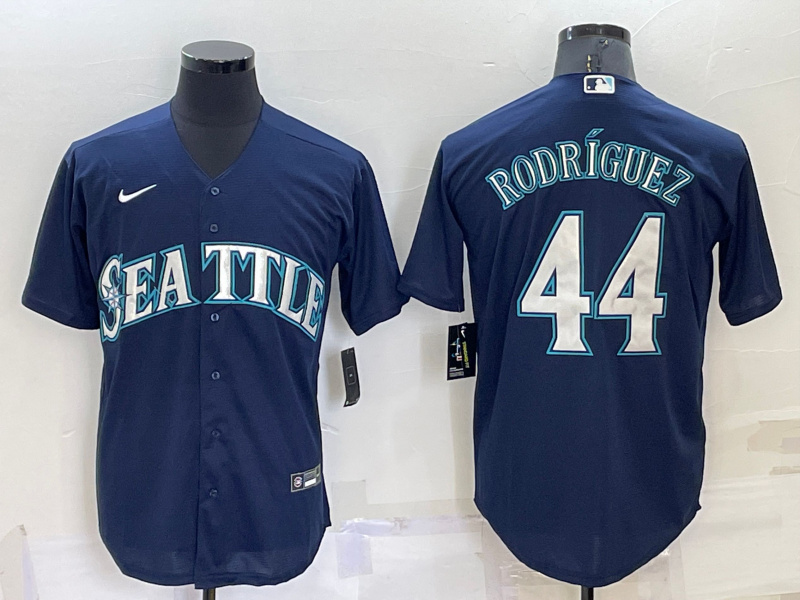 Youth Seattle Mariners #44 Julio Rodriguez Navy Blue Stitched MLB Cool Base Nike Jersey Youth Seattle Mariners #44 Julio Rodriguez Navy Blue Stitched MLB Cool Base Nike Jersey