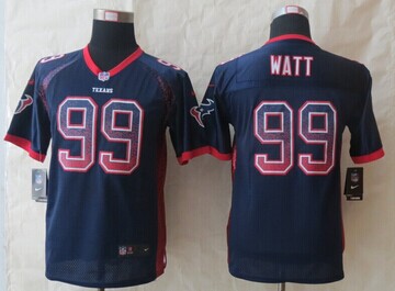 Youth 2014 New Houston Texans 99 Watt Drift Fashion Blue Elite Jerseys