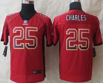 Youth 2014 New Kansas City Chiefs 25 Charles Drift Fashion Red Elite Jerseys